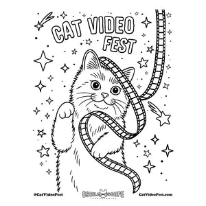 CatVideoFest Coloring Pages