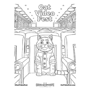 CatVideoFest Coloring Pages