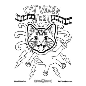 CatVideoFest Coloring Pages