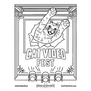 CatVideoFest Coloring Pages