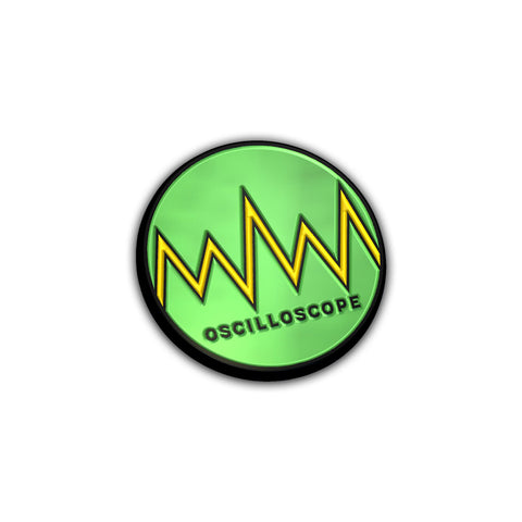 Oscilloscope Flair: Wavy Round Logo